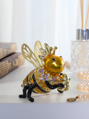 Königin Biene mit Bienenstock Schmuckkästchen