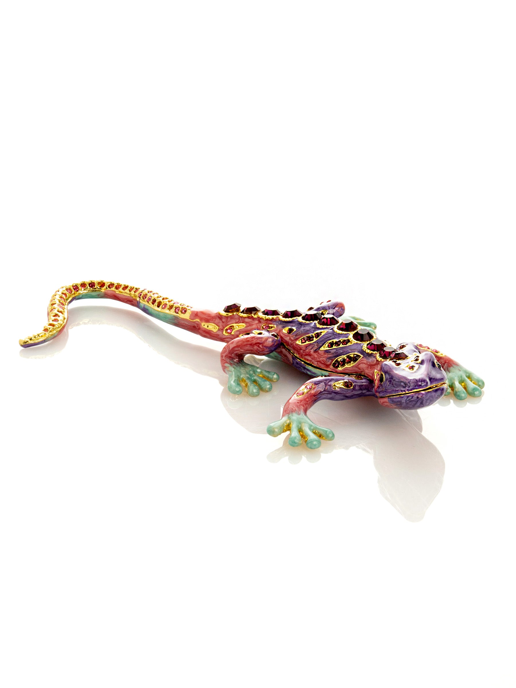 Purple Lizard Jewelry Trinket Box