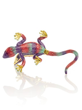 Purple Lizard Jewelry Trinket Box