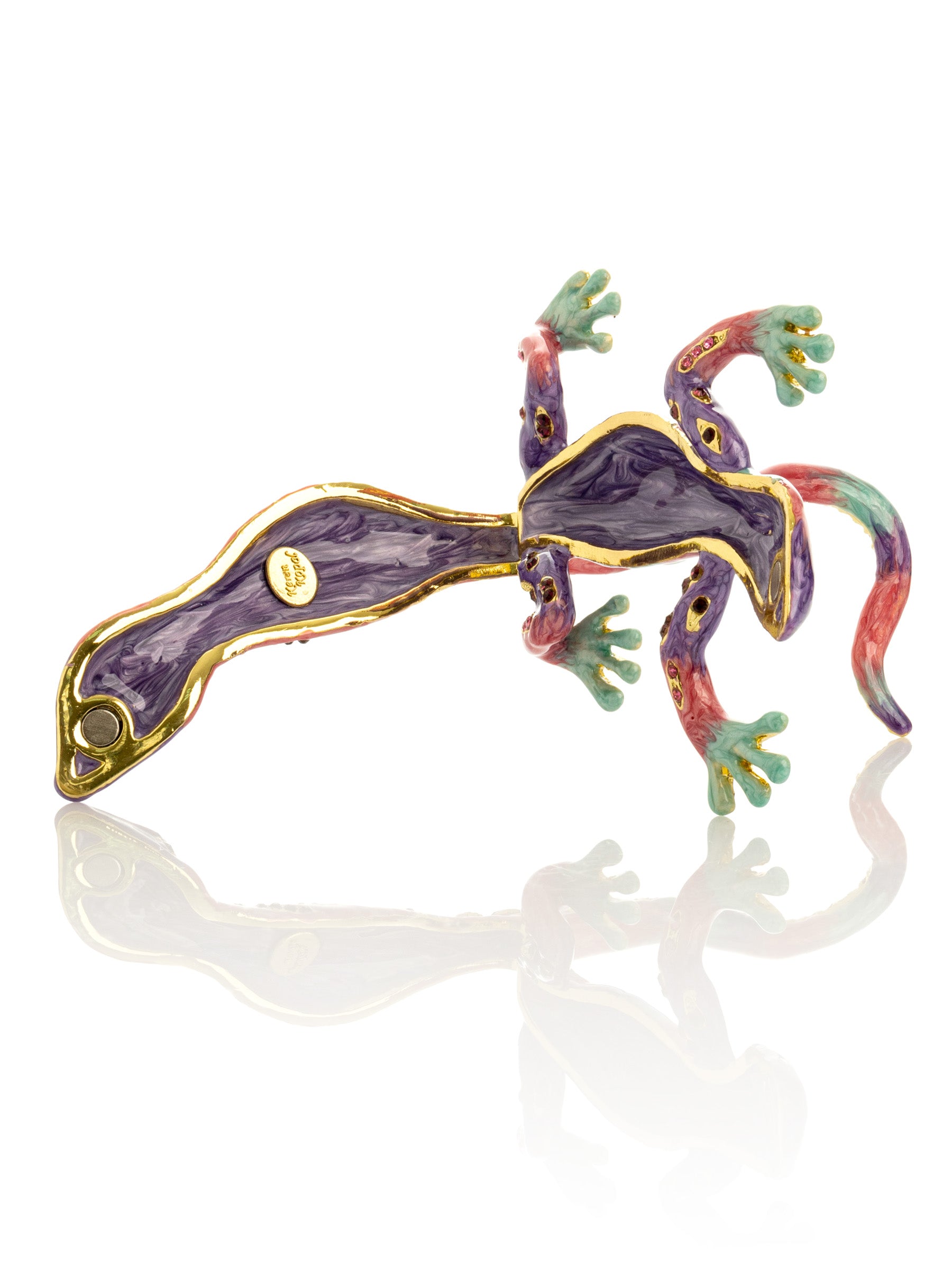 Purple Lizard Jewelry Trinket Box