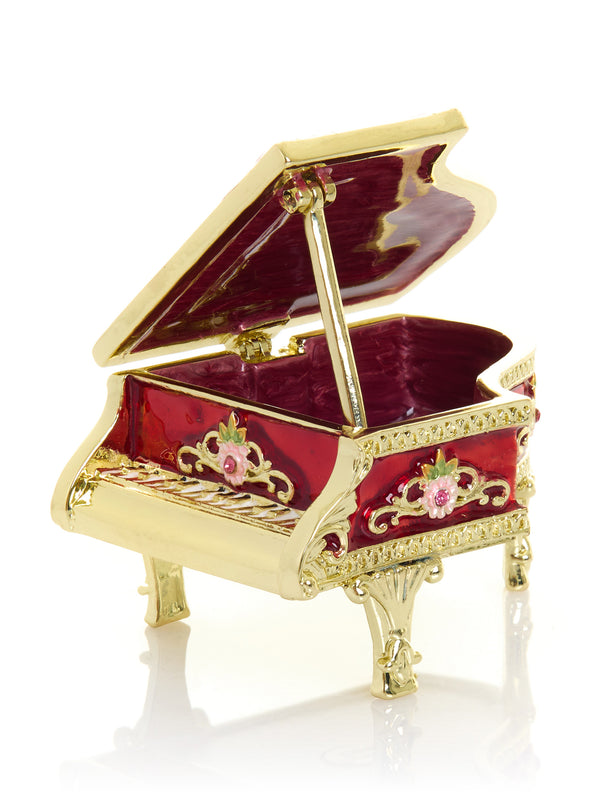 Boîte à bijoux Piano Rouge