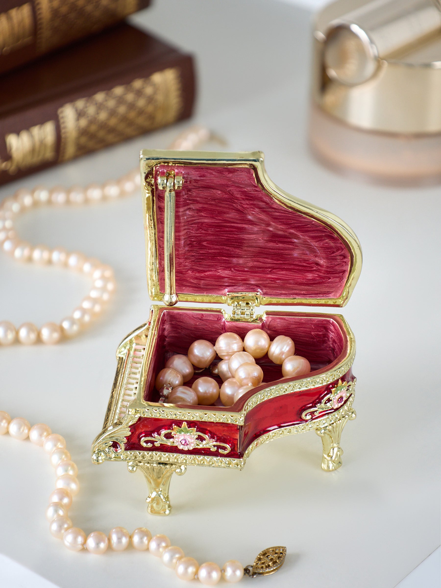 Red Piano Trinket Box