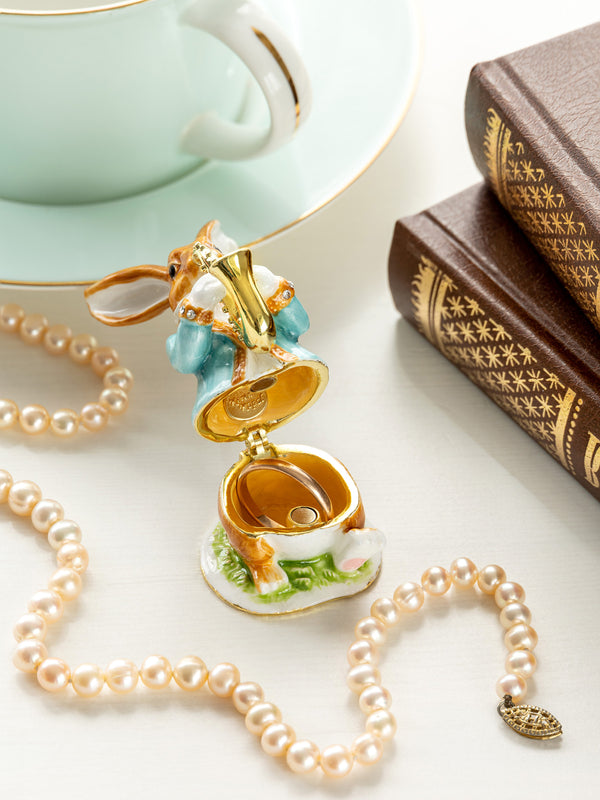 Lapin jouant du saxophone – Boîte à bijoux