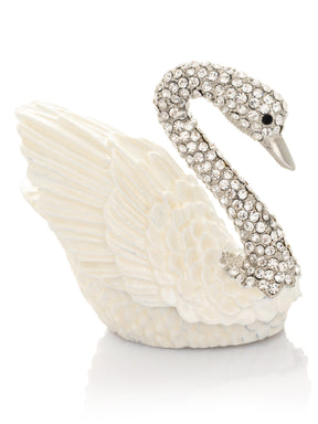 Keren Kopal White Swan with Crystals Neck