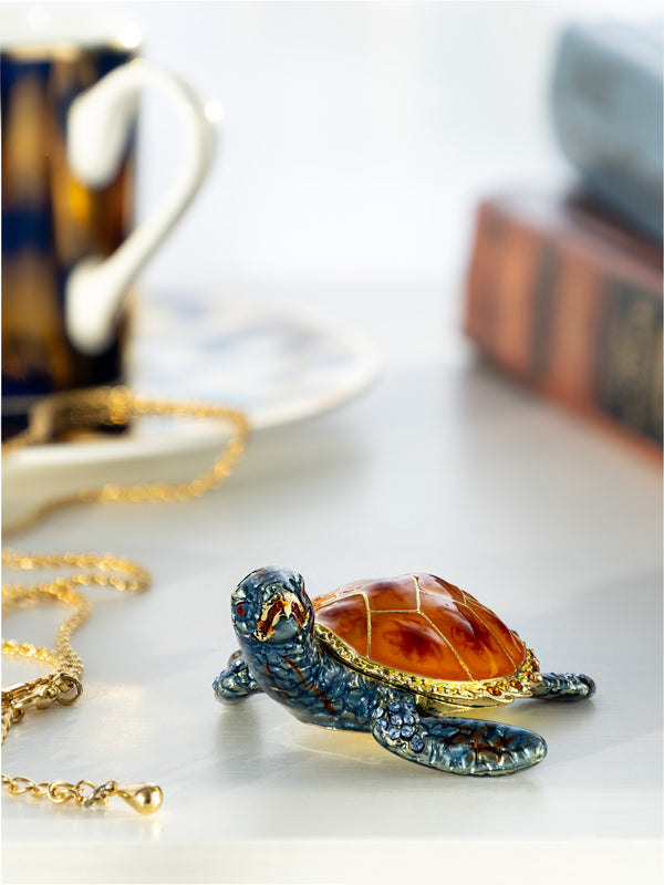Boîte à bijoux Tortue de Mer Bleue
