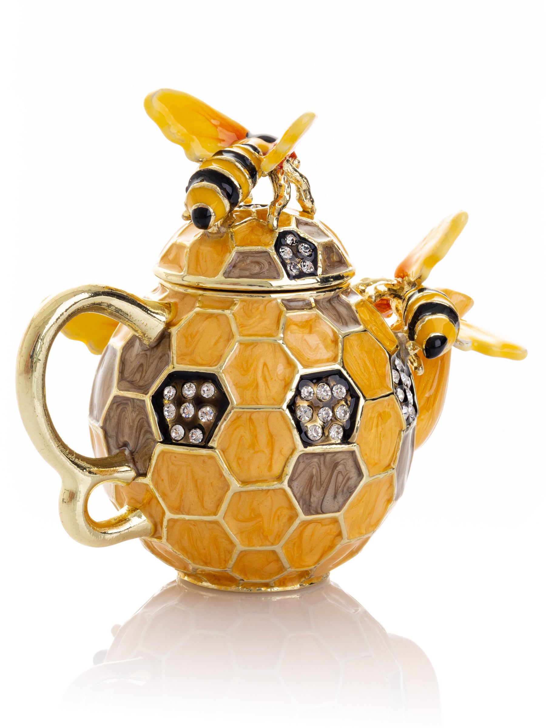 Keren Kopal Bee & Honeycomb Teapot Trinket Box by Keren Kopal