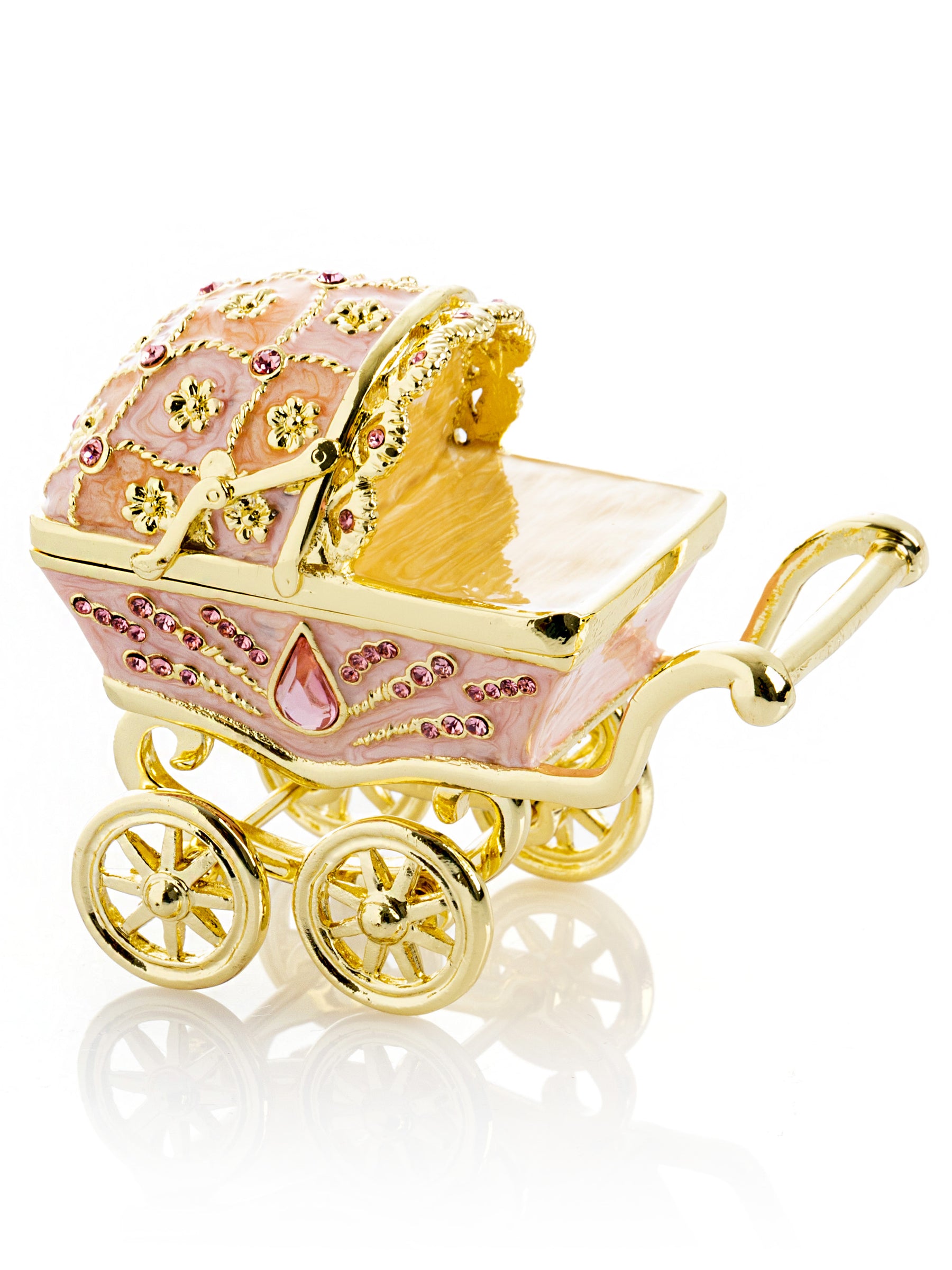 Keren Kopal Pink Baby Carriage Trinket Box