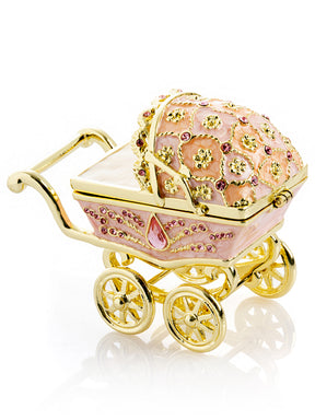 Keren Kopal Pink Baby Carriage Trinket Box
