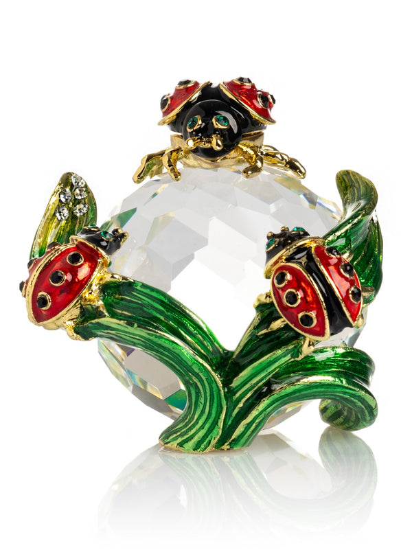 Adorables Coccinelles sur Cristal