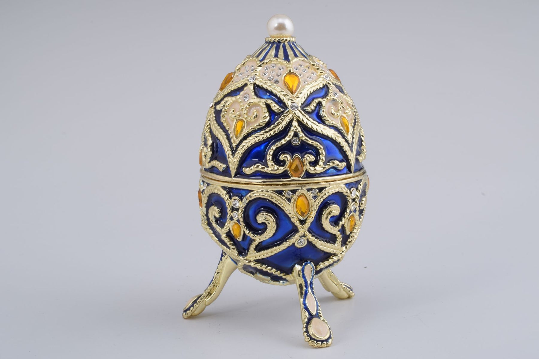 Blue Faberge Music Playing Egg