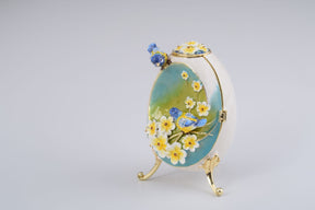 Birds and Flowers White Faberge Egg