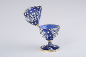 Blue with Crystals Faberge Egg