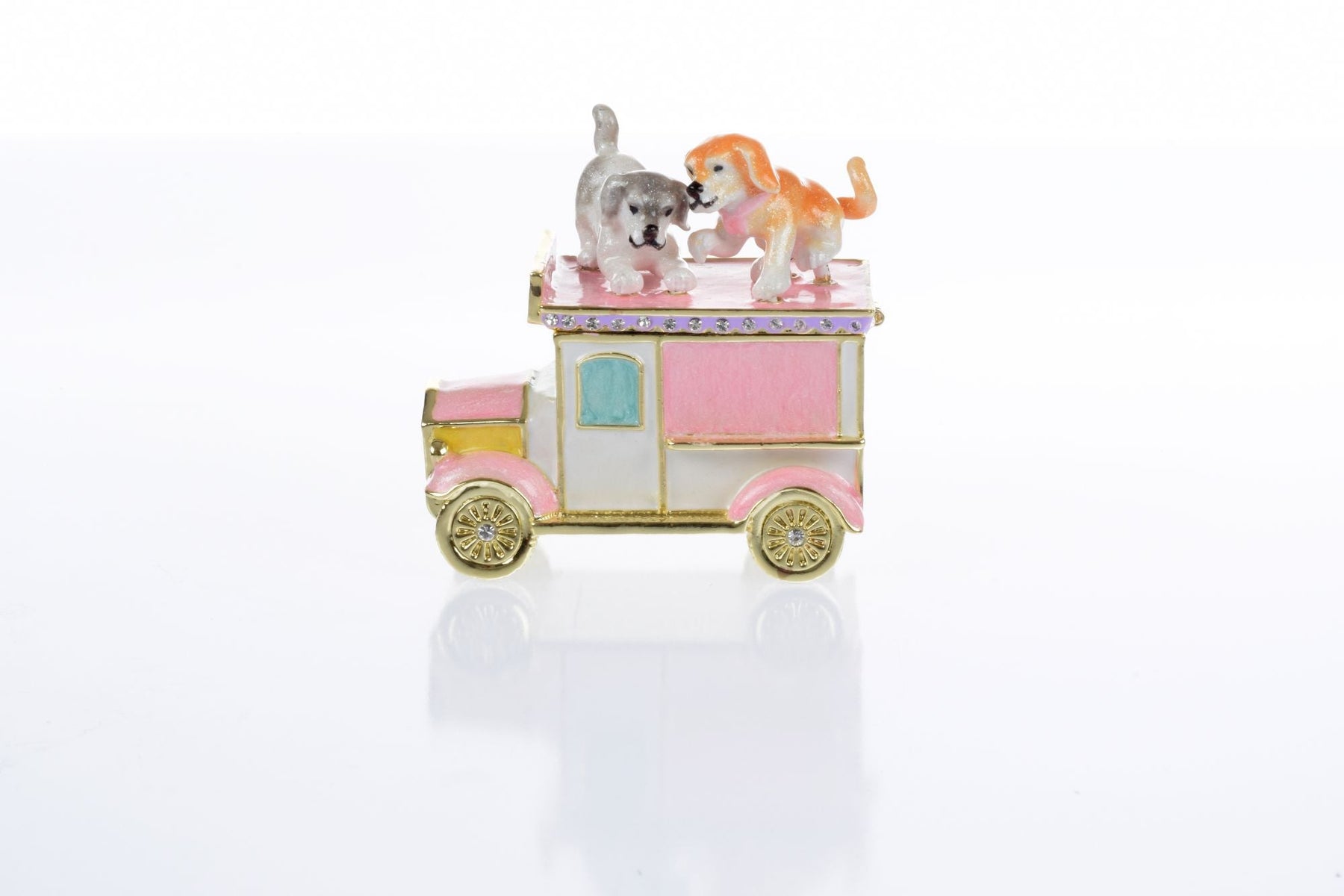 Dog puppies London bus Trinket Box