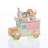 Dog puppies London bus Trinket Box