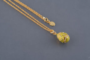 Yellow Egg Pendant Necklace