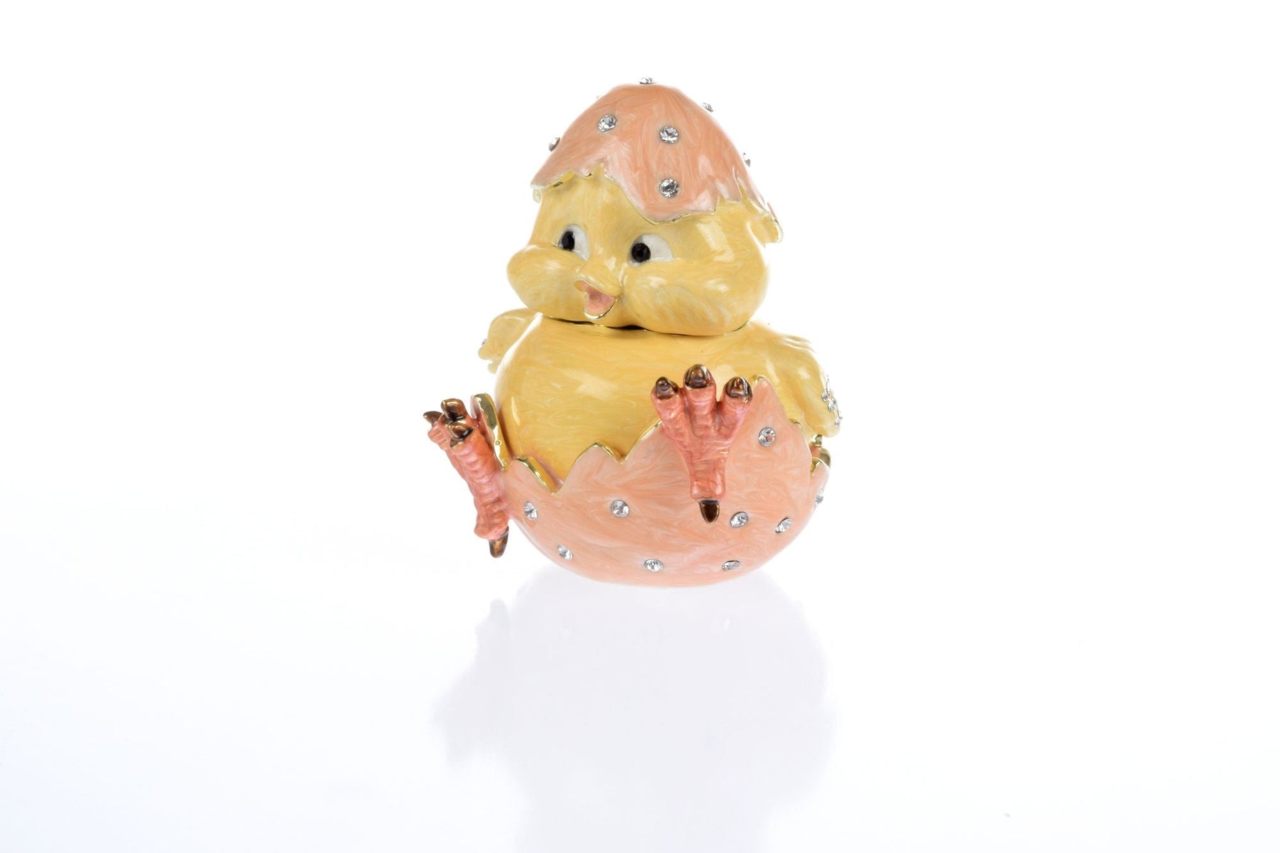 A chick hatches from an egg Trinket Box