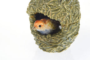 Two love Birds in a nest  Trinket Box