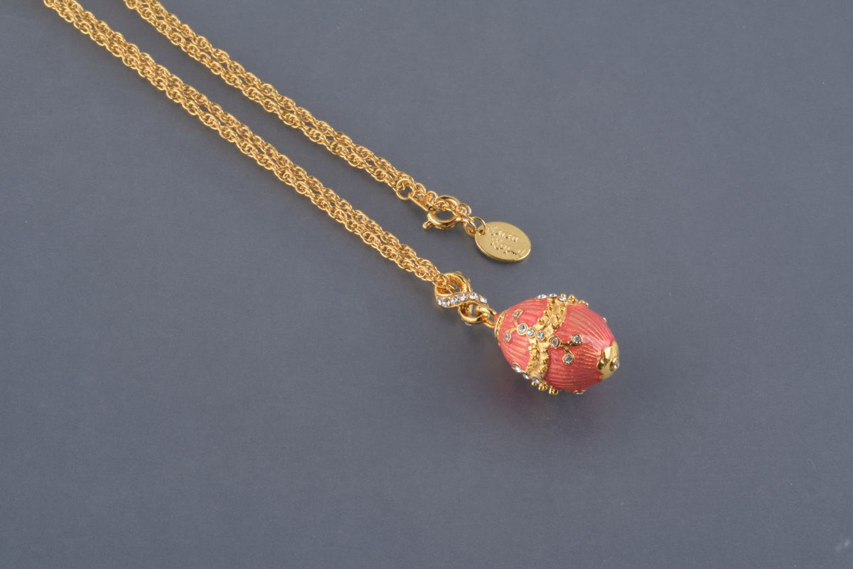 Pink Egg Pendant Necklace