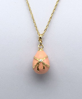 Pink Egg Pendant Necklace