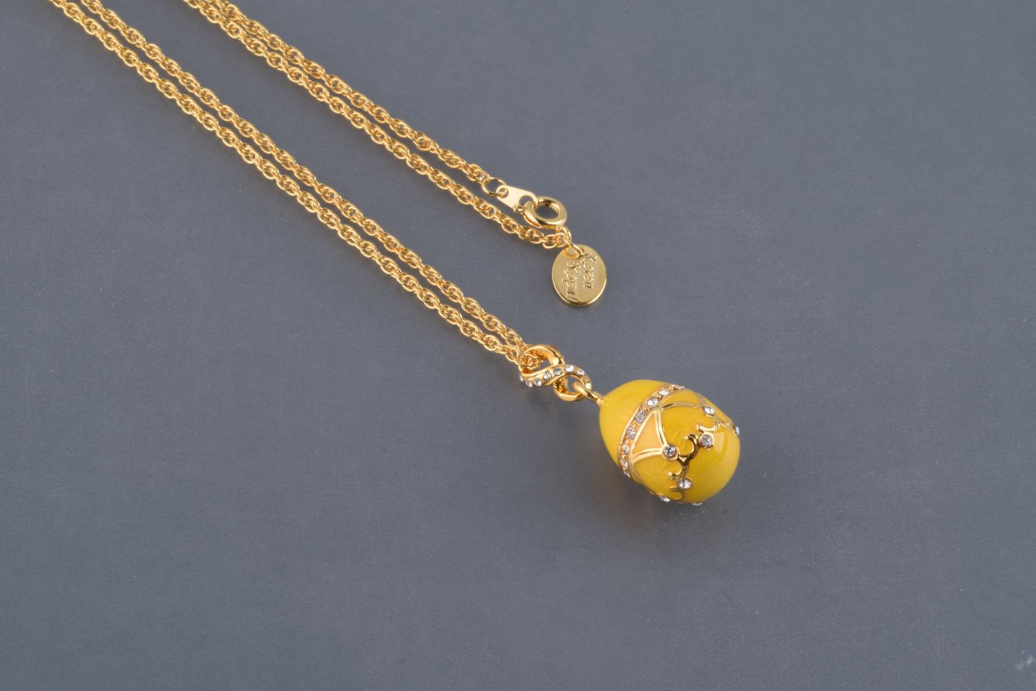 Yellow Egg Pendant Necklace