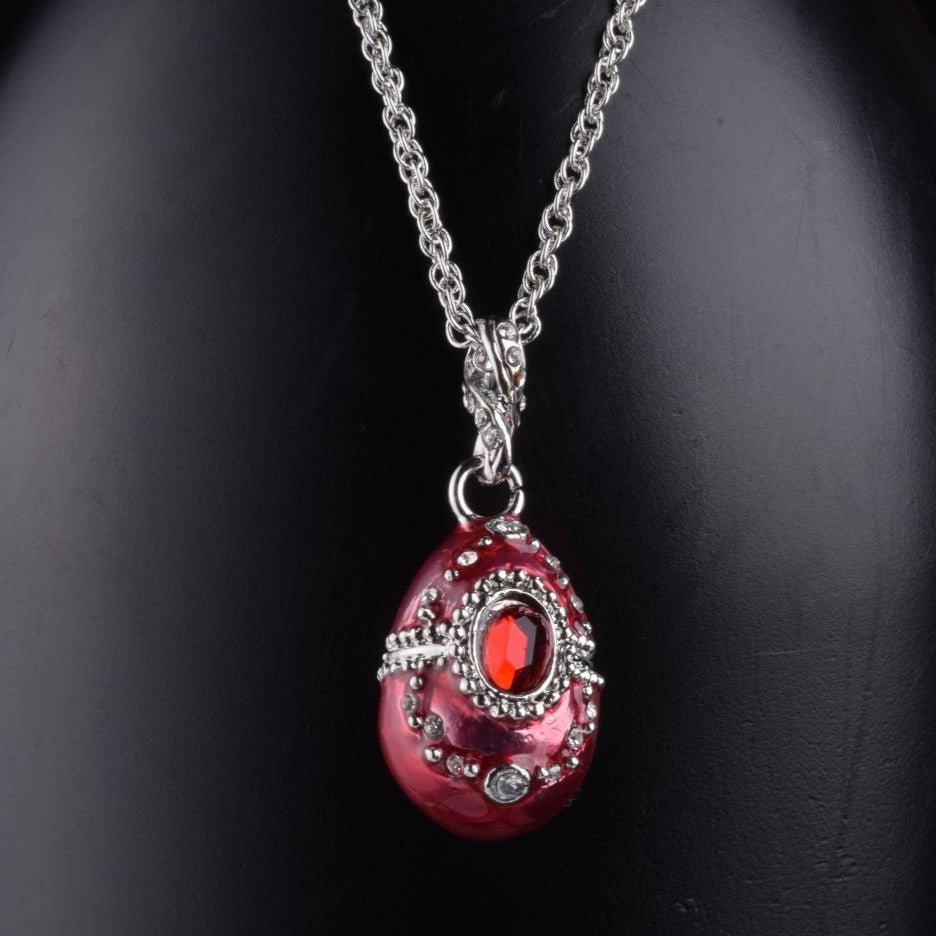 Red Egg Pendant Necklace