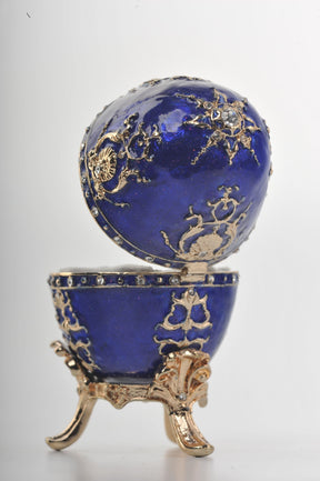 Keren Kopal Blue Faberge Egg Music Box  78.25