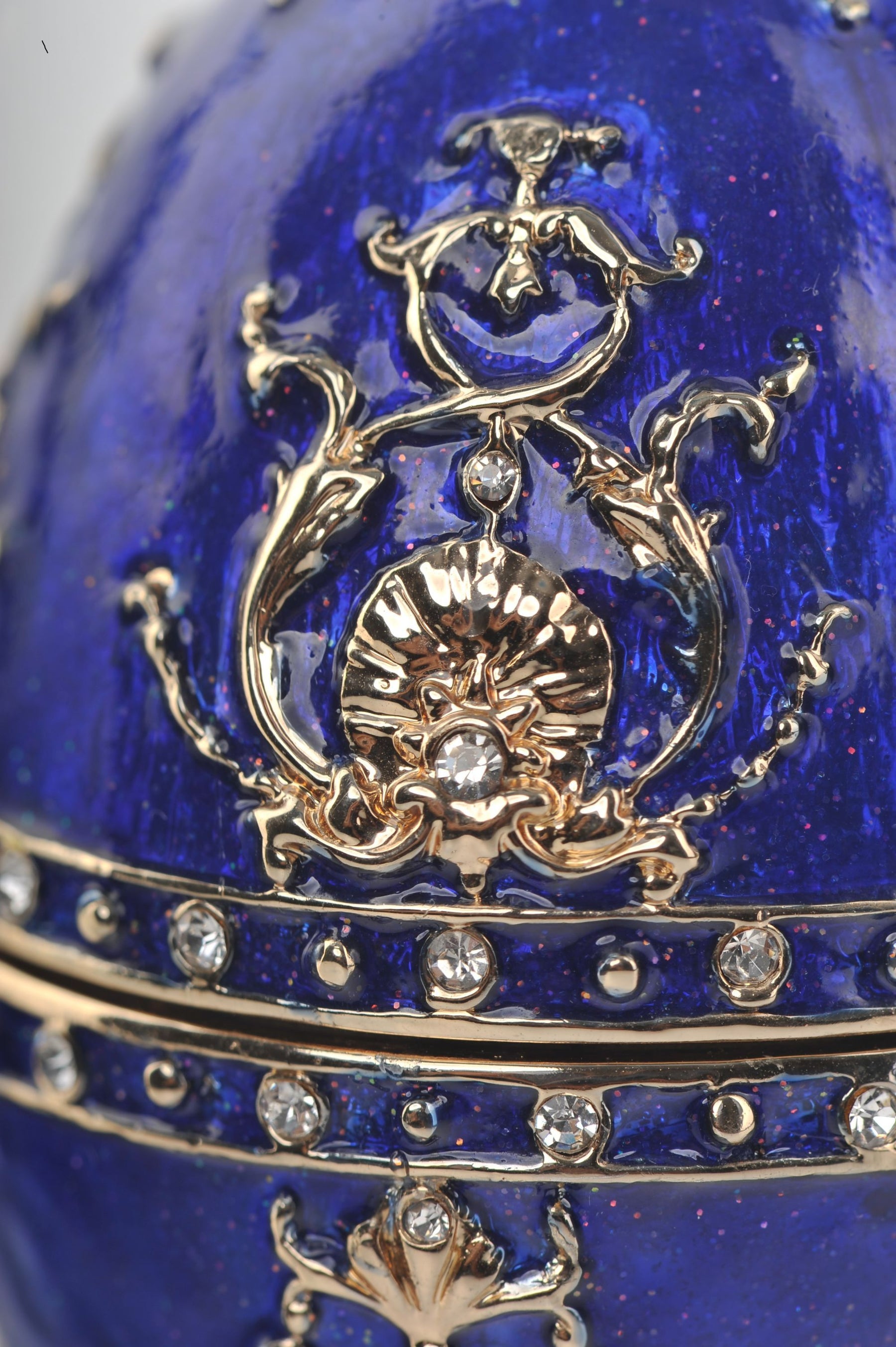 Keren Kopal Blue Faberge Egg Music Box  78.25