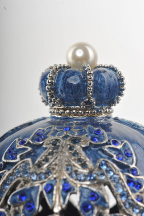 Keren Kopal Blue Faberge Egg with a Green Frogs Inside  191.00