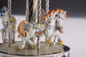 Blue Wind up Musical Carousel Carousel music box Keren Kopal