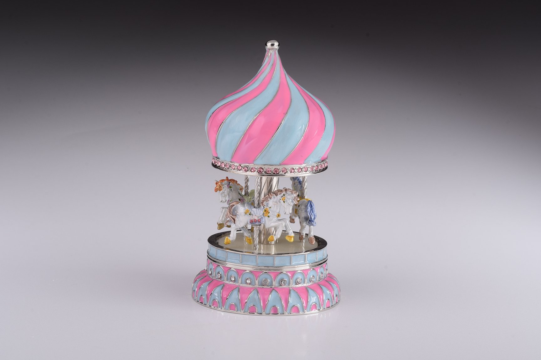 Pink Wind up Musical Carousel Carousel music box Keren Kopal