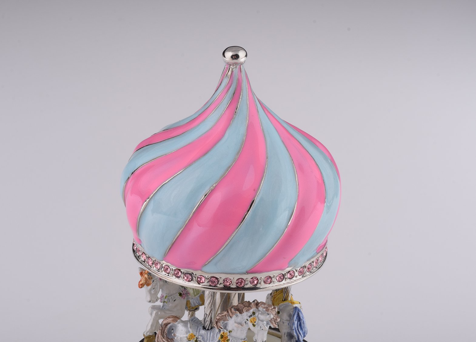 Pink Wind up Musical Carousel Carousel music box Keren Kopal