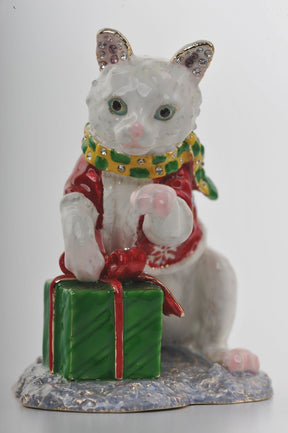 Keren Kopal Christmas Cat with Presents  100.00