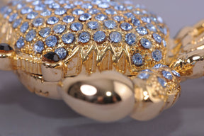 Golden Crab with blue stones