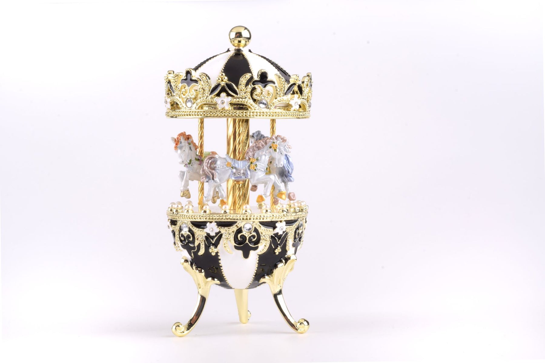 Black Wind up Musical Carousel