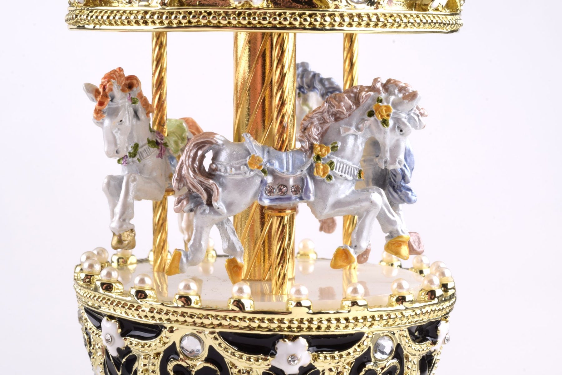 Black Wind up Musical Carousel