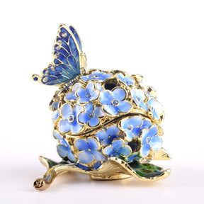 Butterfly on flower Blue Box