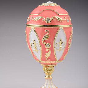 Pink Faberge Egg with Elephant Inside