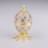 Pink Faberge Egg with Clock Inside