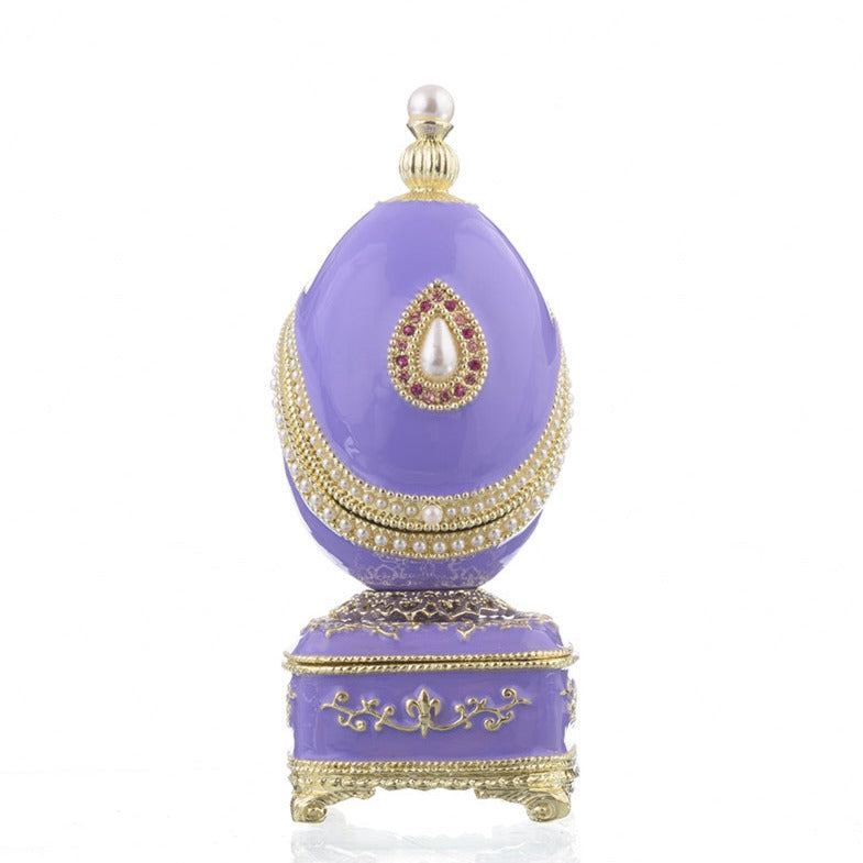 Purple Faberge Egg with Pearl