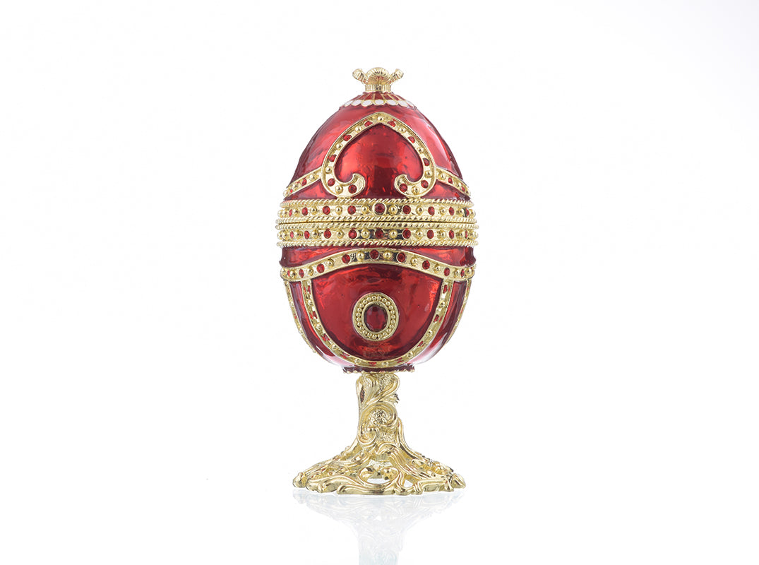 Red Faberge Egg with Heart Inside