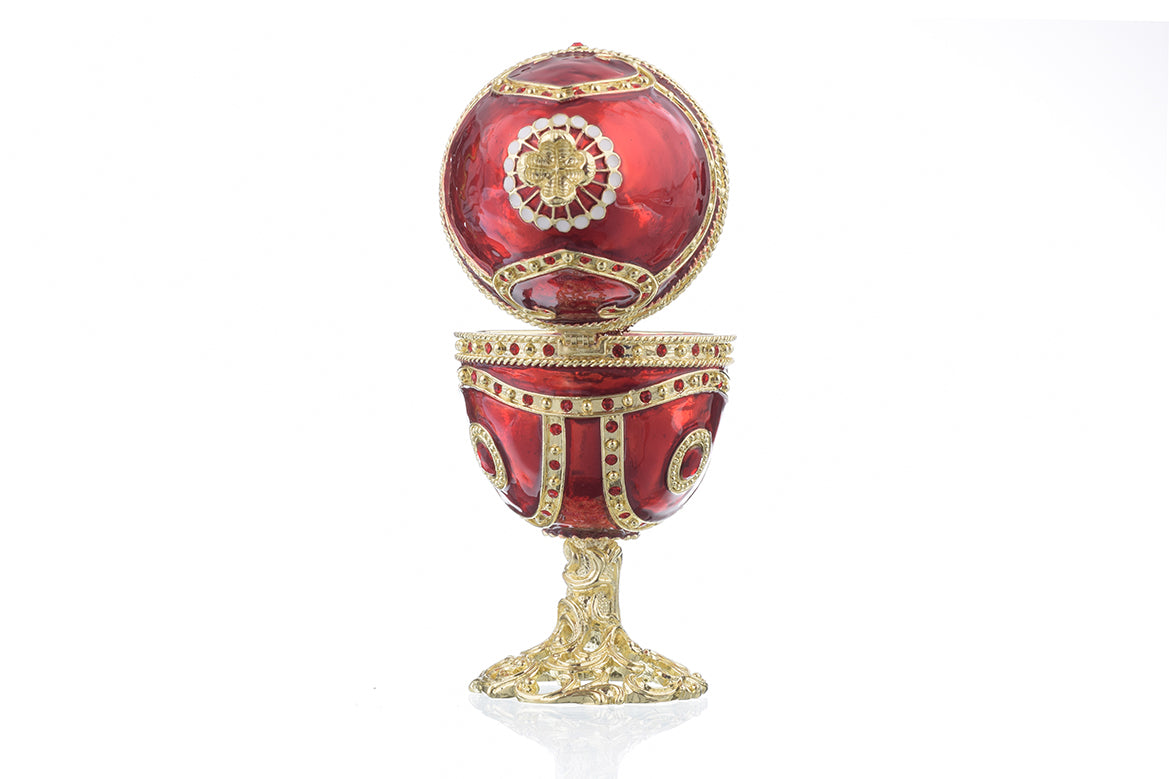 Red Faberge Egg with Heart Inside