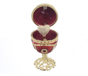 Red Faberge Egg with Heart Inside