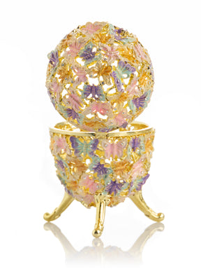 Golden Faberge Egg Decorated with Butterflies