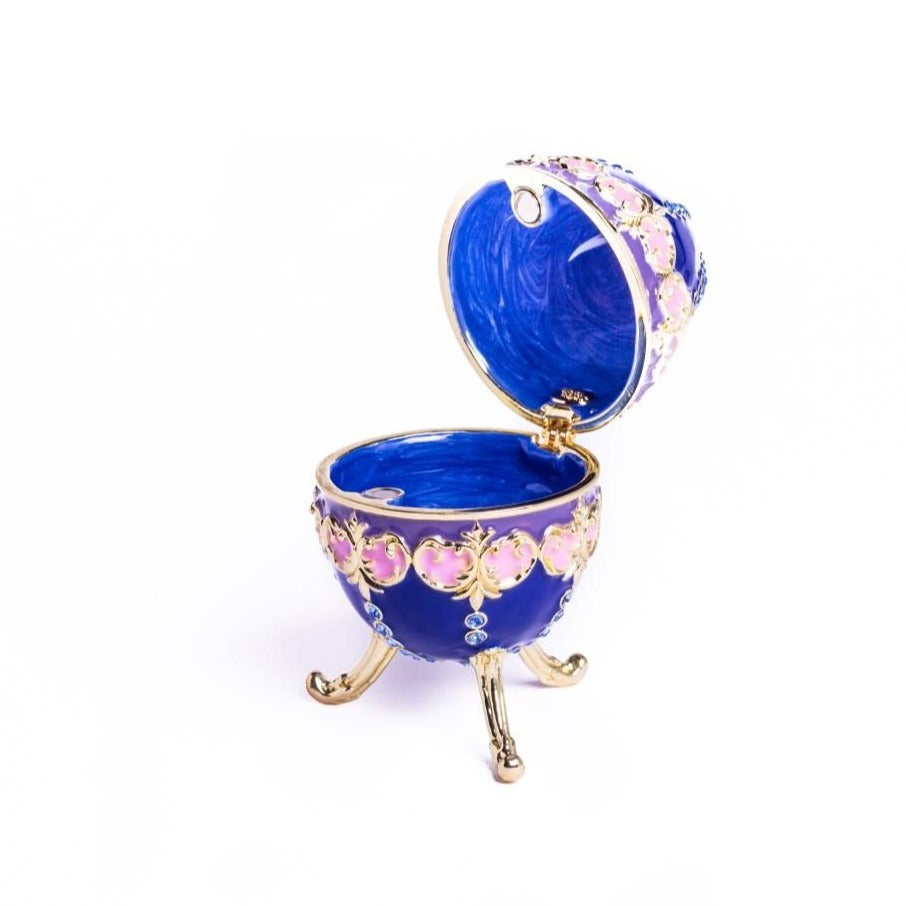 Blue Decorated Faberge Egg Easter Egg Keren Kopal