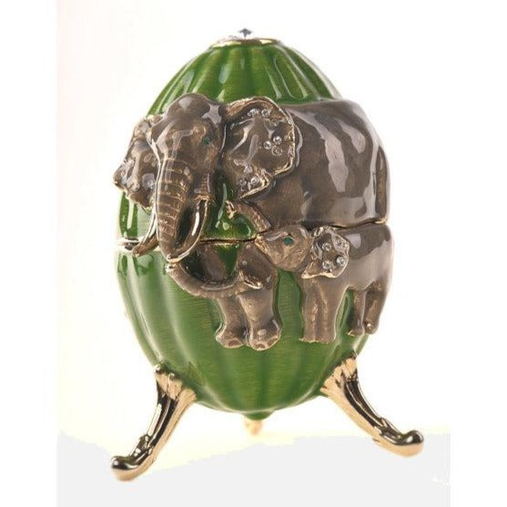 Keren Kopal Elephants Egg Trinket Box with a Surprise Elephant Pendant  116.50