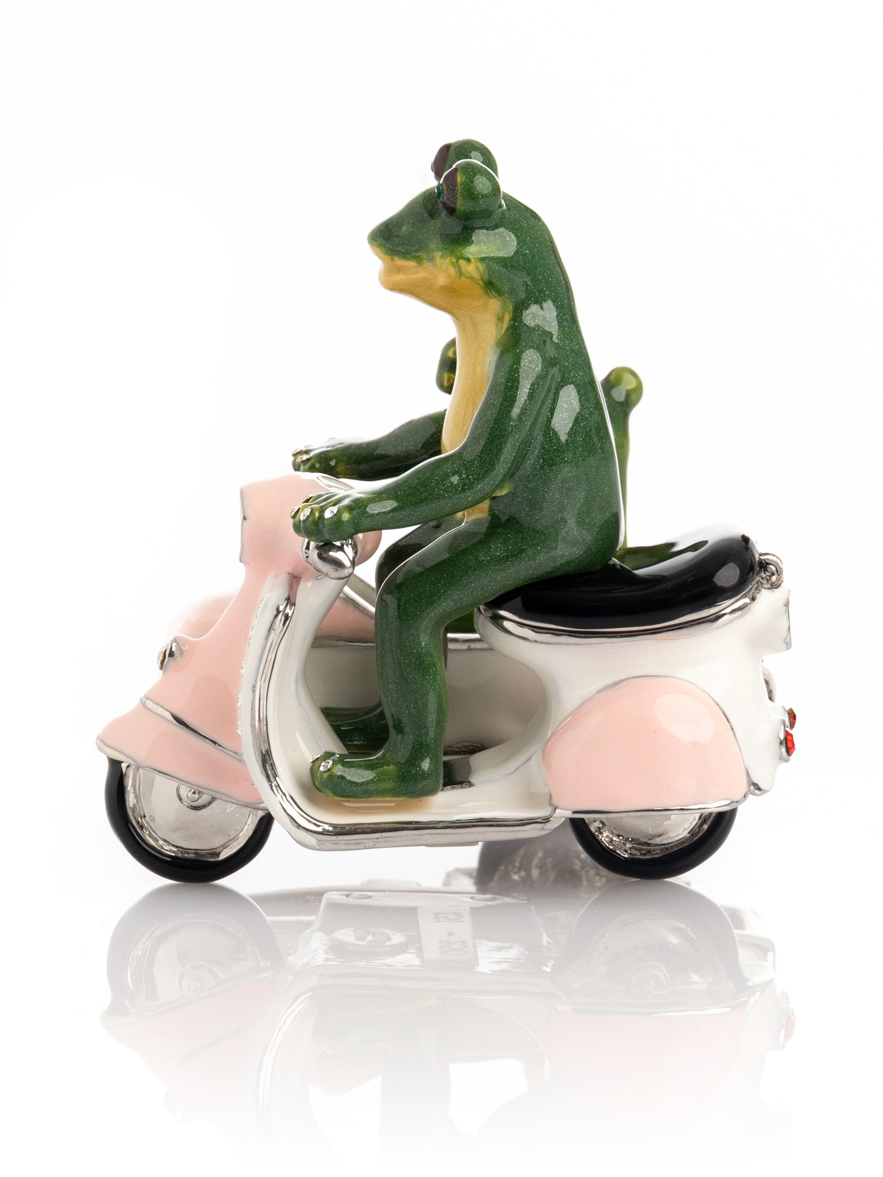 Frogs Riding Vespa with Sidecar