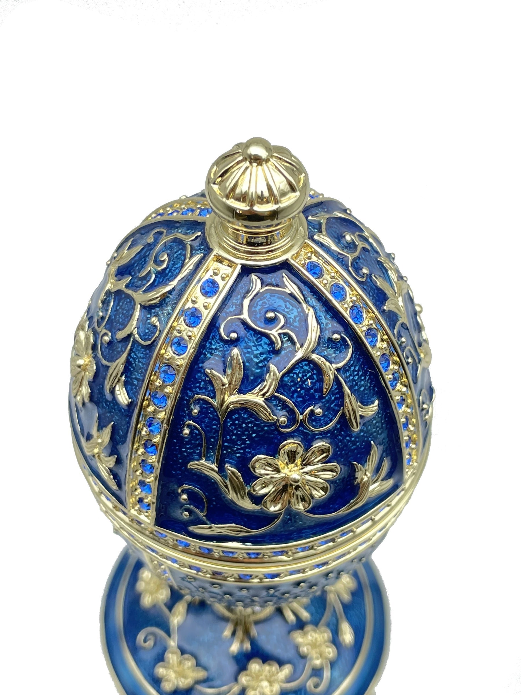 Blue Faberge Egg with doves trinket box Faberge Egg Keren Kopal