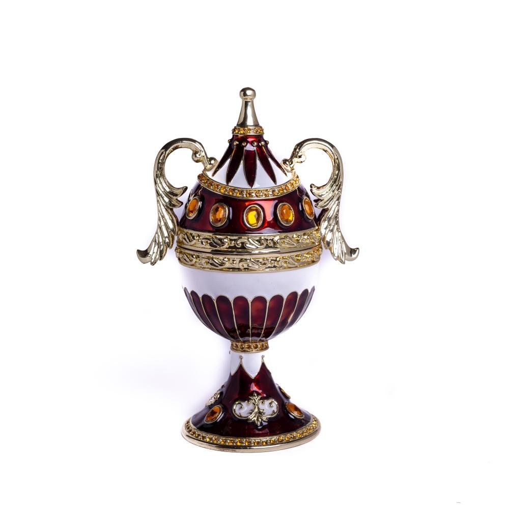 Brown Music Playing Faberge Egg with Wings Faberge Egg Keren Kopal