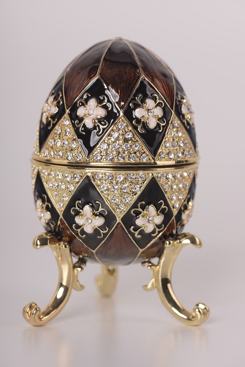 Keren Kopal Faberge Style Egg Music Box Trinket Box  111.25