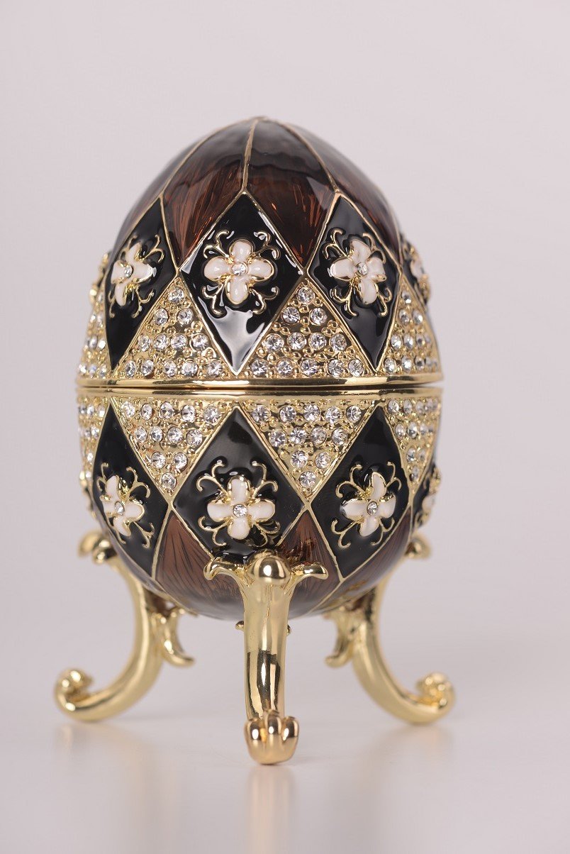 Keren Kopal Faberge Style Egg Music Box Trinket Box  111.25